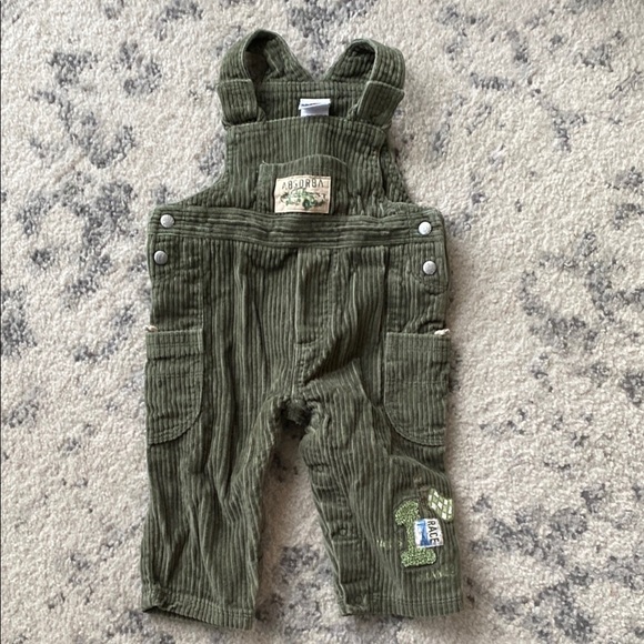 Absorba | Army Khaki Green Corduroy Kids Overalls - 100% Cotton - 12M - Picture 1 of 6